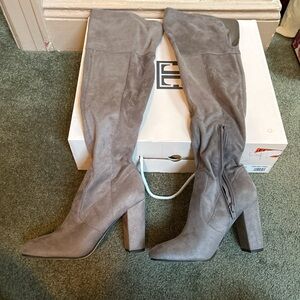 Ivanka Trump Over the Knee Gray Boots